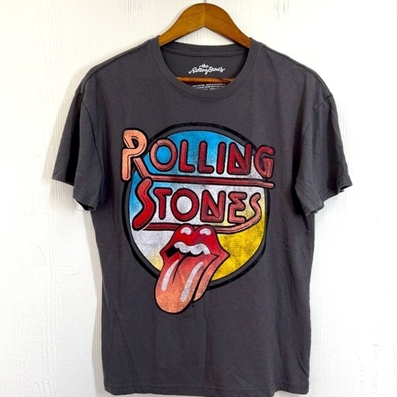 The Rolling Stones - Gray Rolling Stones Colorful Tongue Graphic Tee Size Large - Picture 6 of 8